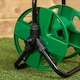 image 4 of Portable Garden Hose Pipe Holder / Reel - Holds up to 30m Hose | Green | Green