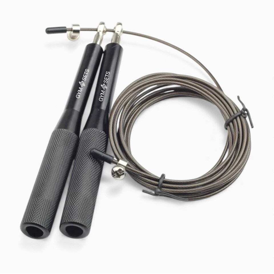 image 1 of GYM SETS Skipping Rope (Steel Velocity)- (Black)