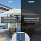 image 3 of Outsunny 4.4m Double-Sided Sun Umbrella Patio Parasol Solar Lights