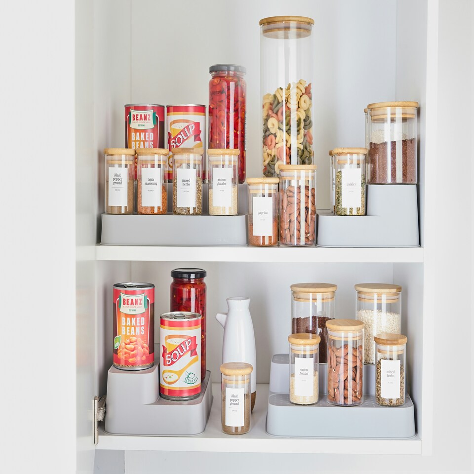 image 1 of Minky 2 Tier Shelf Organisers - Pack of 4
