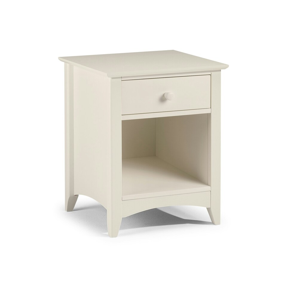 Stone White Bedside Drawer - 1 Drawer