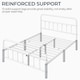 image 6 of Yaheetech Full Classic Iron Platform Bed with High Headboard and Footboard White