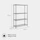 image 3 of VonHaus 4 Tier Wire Shelving Unit for Home Storage