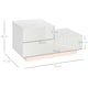 image 3 of HOMCOM High Gloss Front Bedside Table Nightstand with LED Light Remote Black