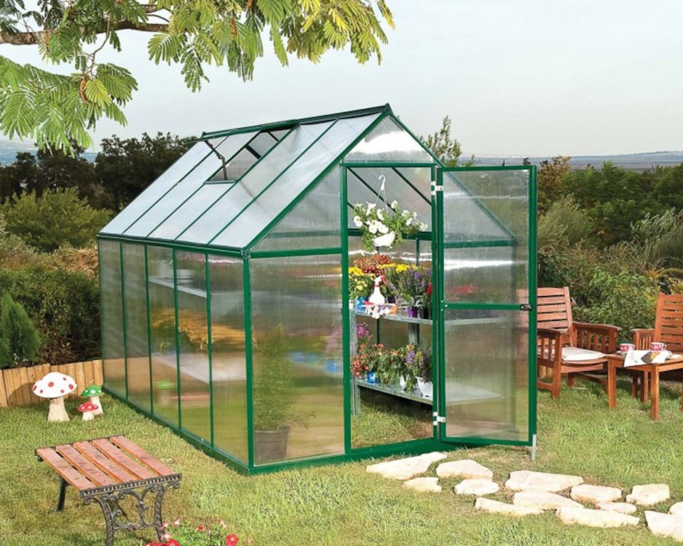 image 1 of Greenhouse Mythos 6 x 10 - Polycarbonate - L306 x W185 x H208 cm - Green