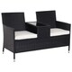 image 1 of Outsunny Rattan Chair Garden Furniture Patio Love Seat Table Grey | Grey