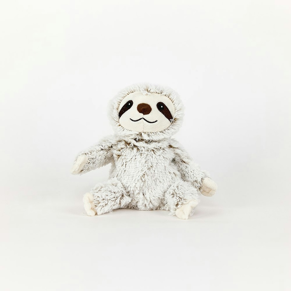 image 1 of Warmies Marshmallow Sloth Plush Mini Size, Fully Microwavable and Weighted Cuddly Toy for Anxiety, Chill in The Freezer or Heat in Microwave, Soft Toy Heat Pad