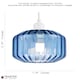 image 6 of Modern Midnight Blue Ribbed Glass Non Electric Pendant Shade with Flat Style | Blue | Midnight Blue | 1