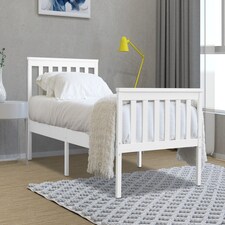 Marnel 3ft Single White Bed Frame | White | Single