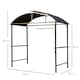 image 5 of Outsunny Metal Smoking Gazebo Marquee Garden Patio BBQ Tent Grill Canopy Awning Shelter  Coffee