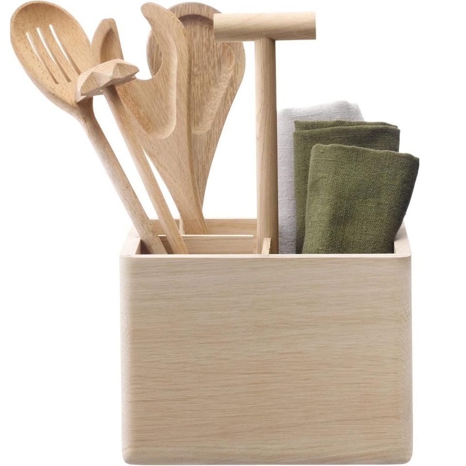 image 1 of LSA Dine FSC-Certified Natural Oak Cutlery Holder