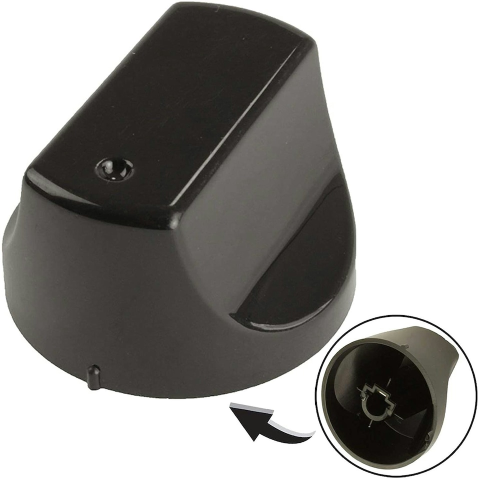 image 1 of SPARES2GO Black Control Knob Switch for Hotpoint Hot-Ari DH53K DH53KS DH93CK MH99.1 SH31K SH33K SH33KS Oven Cooker (Pack of 4) DH53K DH53KS DH93CK