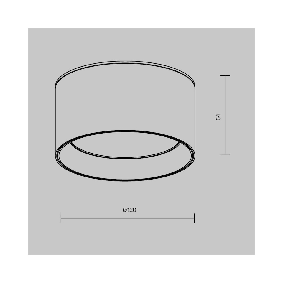 image 1 of Vega Surface Mounted Downlight Black And Matte Gold 3000K 890lm
