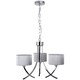 image 8 of Justina 3 Light Polished Chrome Chandelier with Silver String Shade