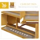image 5 of PawHut Rabbit Hutch, Double Decker Cage w/ Roof, Divider, Ramp, Yellow