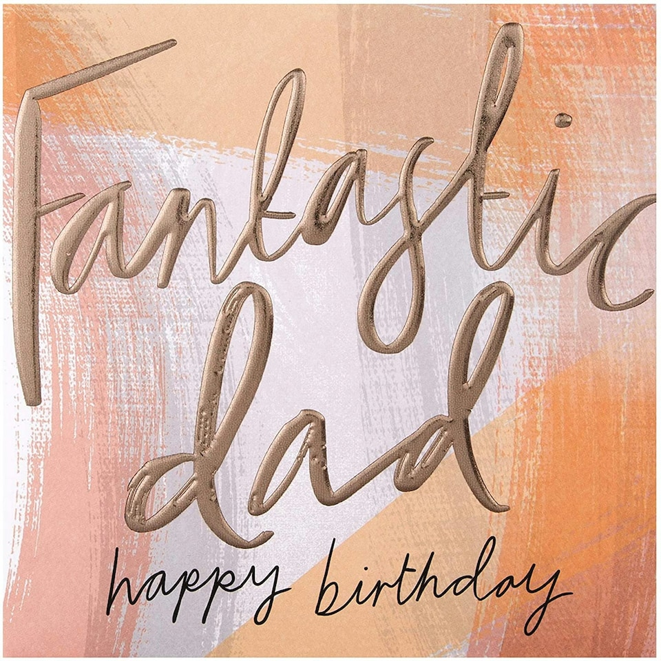 image 1 of Contemporary Embossed Text Design Dad Birthday Card