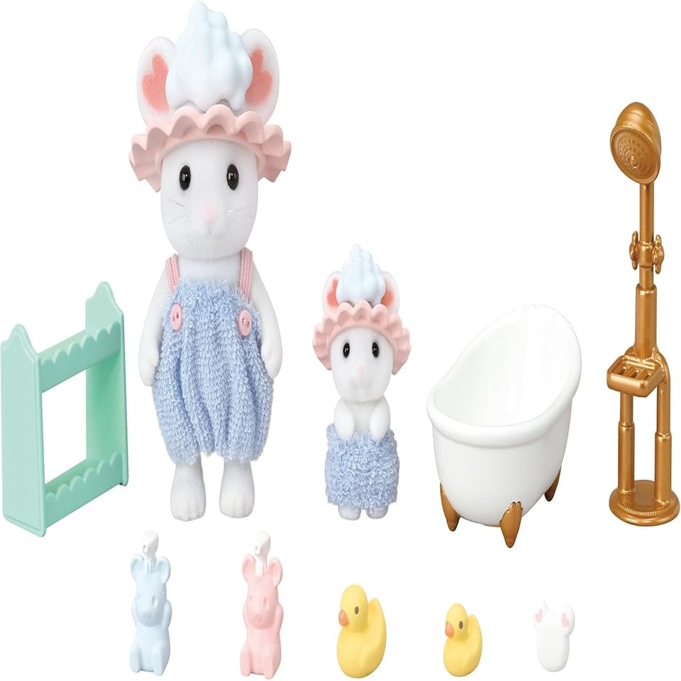 image 1 of Sylvanian Families - Bath Time Bubble Siblings