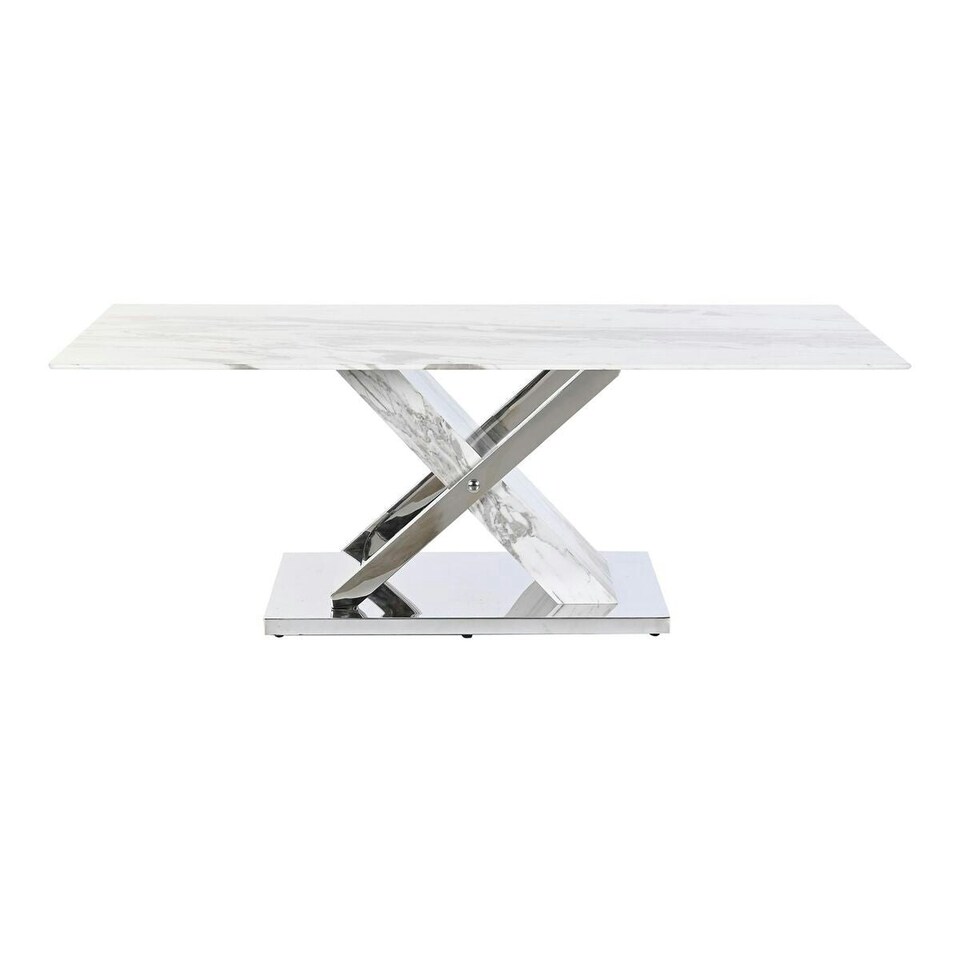 image 1 of Centre Table DKD Home Decor White Silver Crystal Steel 120 x 60 x 42 cm N/A
