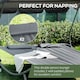 image 4 of Outsunny Garden Double Hammock Sun Lounger Day Bed Canopy W/ Stand & 2 Pillows