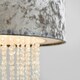 image 3 of ValueLights Boland Silver Ceiling Pendant Droplets Shade and B22 GLS LED 10W Warm White 3000K Bulb