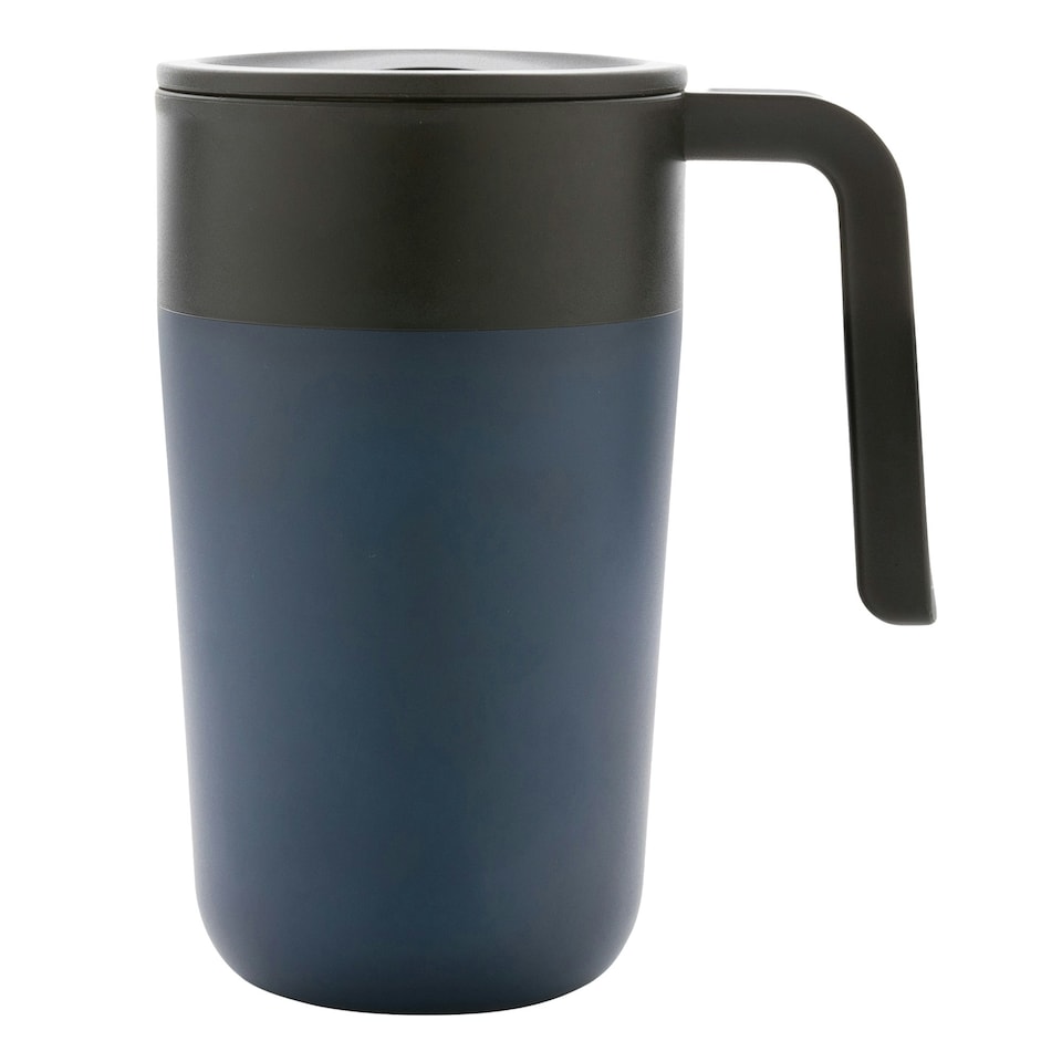 image 1 of XD Collection Recycled Polypropylene Stainless Steel Travel Mug - Navy - One Size | Blue | 1