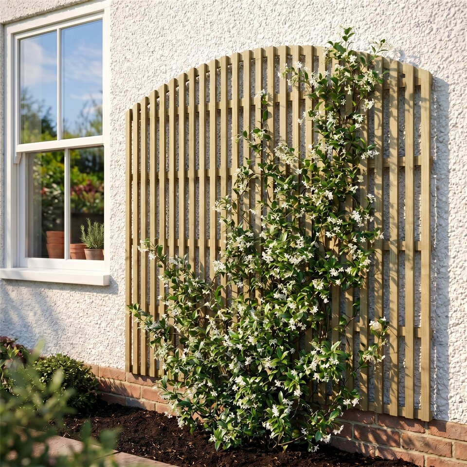 image 1 of Premier Florence Wooden  W:6ft x H:4ft Trellis Fence Panel Topper Screen (Pack of 5)