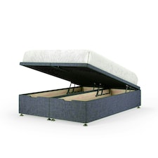 Midnight Linen Ottoman Base Super King | Multi