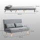 image 7 of HOMCOM Click Clack Sofa Bed, 2-Seater Bed Settee for Living Room, Grey