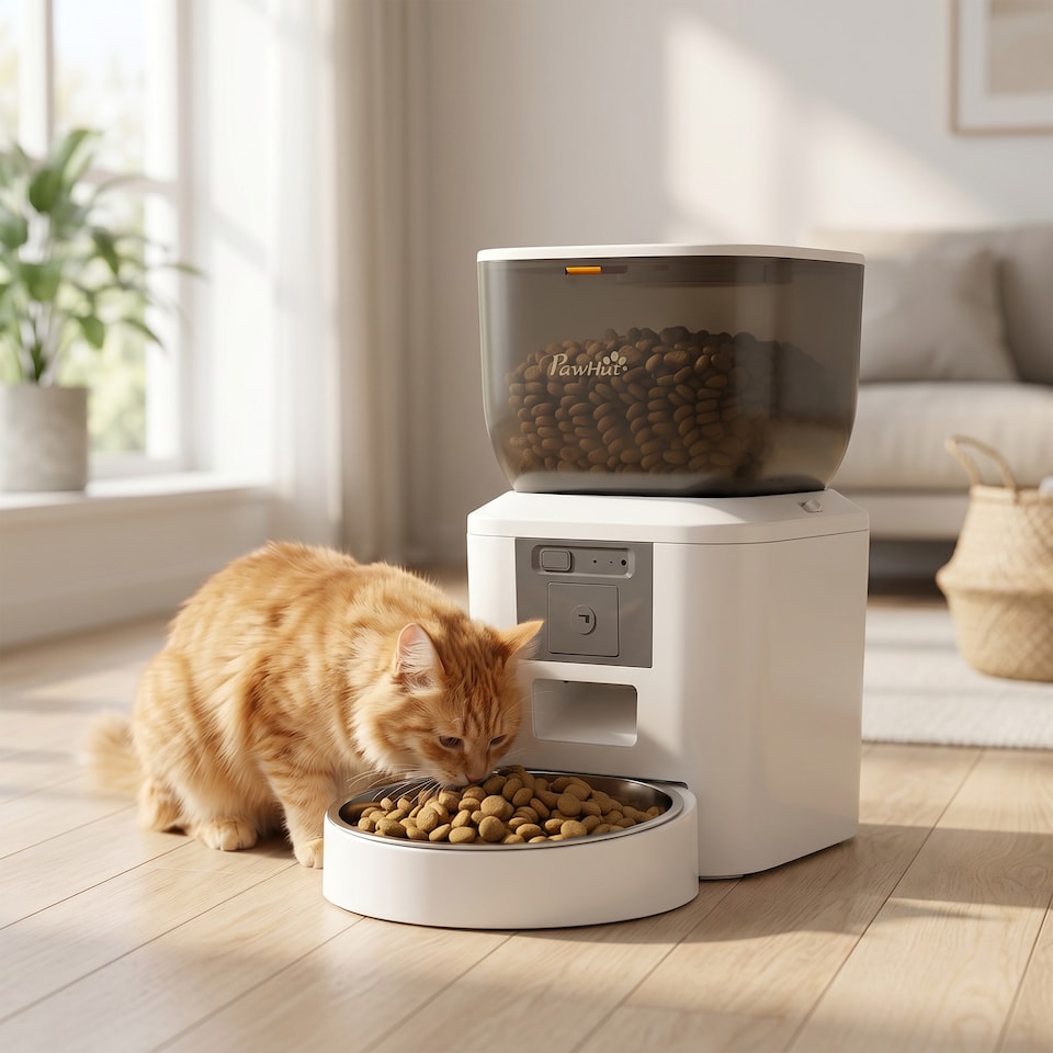 image 1 of PawHut Automatic 4L Cat Feeder with Camera, 2.4G WiFi, Smart APP Control