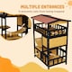 image 5 of PawHut Outdoor Cat House w/ Suspension Bridge, Houses, Balcony