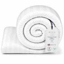 MHG Living 3 Tog Summer Duvet – Lightweight Cooling Hollowfibre Quilt for Hot Sleepers|White|King