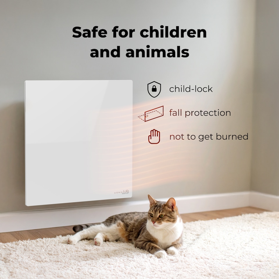 image 1 of AENO Premium Smart Quadro Wall Heater White