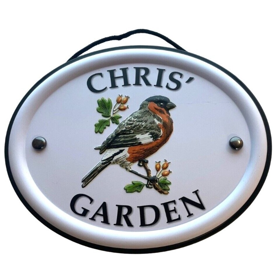 Decorative Bird Garden Sign - Chris