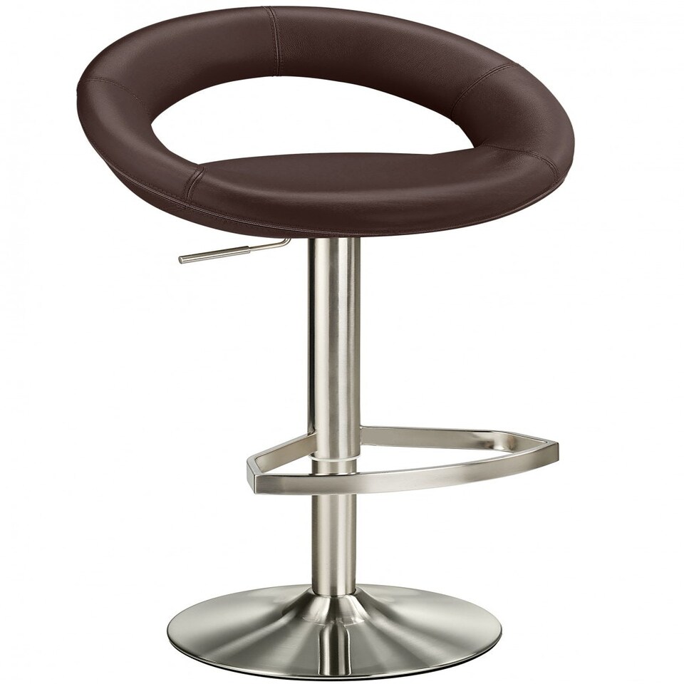 image 1 of Lunar Adjustable Bar Stool - Brown Brown