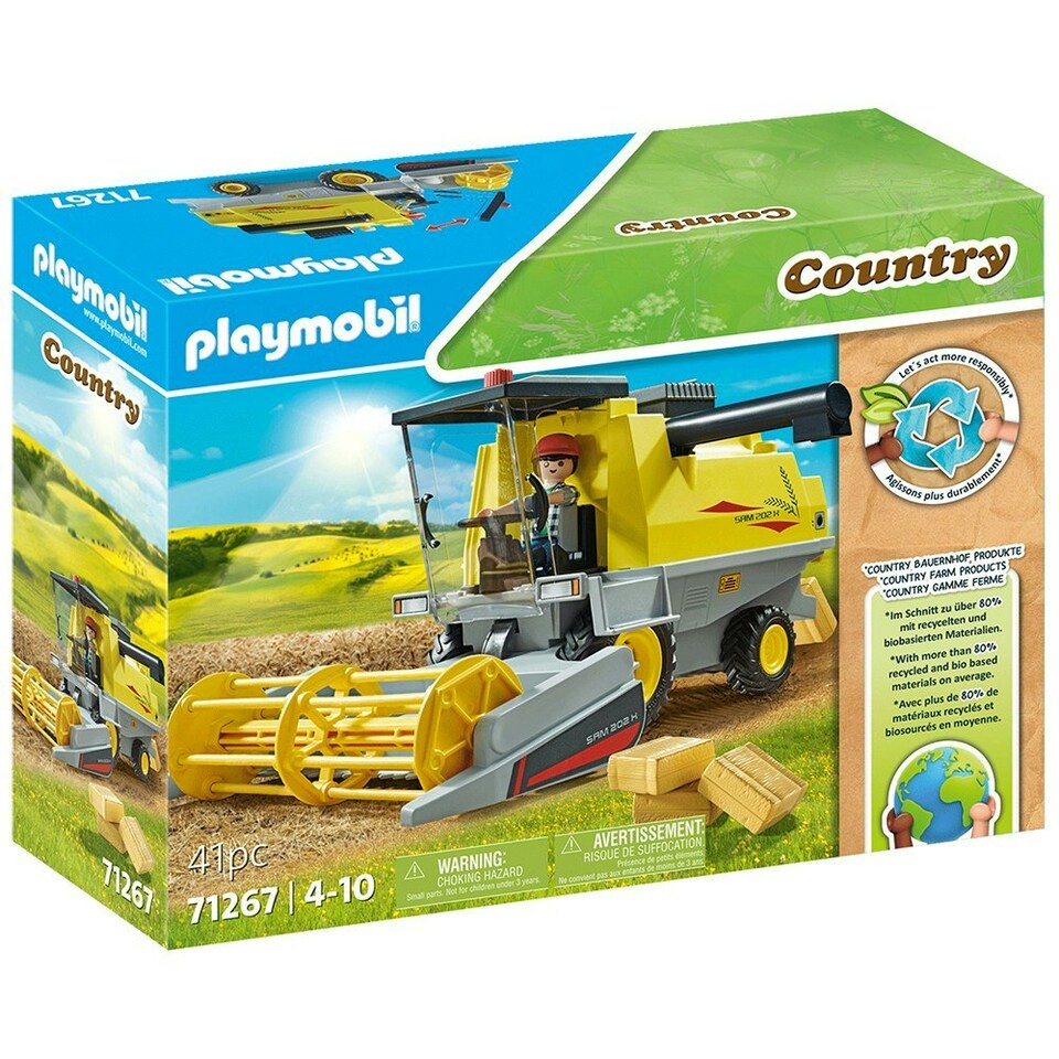 image 1 of Playmobil Country Combine Harvester Playset