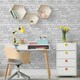 image 3 of Windsor Brick Wallpaper - White/Silver - 32.8ft x 20.5in White