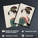 image 2 of Naniwaya Okita Portrait Vintage Japan Framed Wall Art Print Kitagawa 12x16"