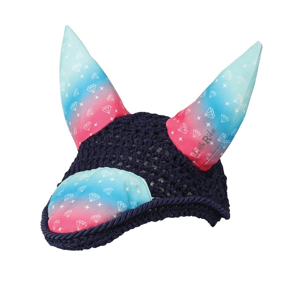 Little Rider Dazzling Diamond Horse Fly Veil - Navy - Pony/Cob
