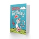 image 2 of Cat Lover Red Stripes Hat Kitty Strange Fun 4th Child Kids Birthday Card