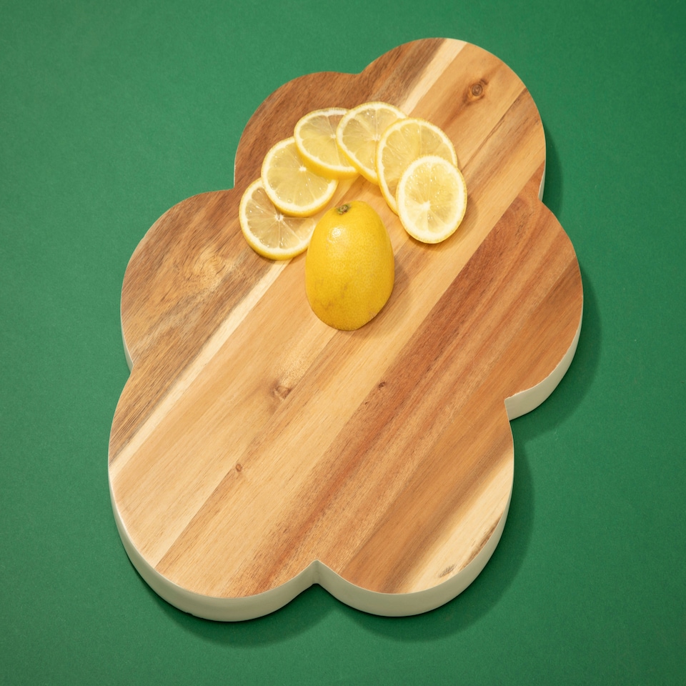 image 1 of Interiors by Premier Small Cloud Chopping Board, Thick and Durable Cutting Board for Kitchen Worktops, Kitchen Chopping Board