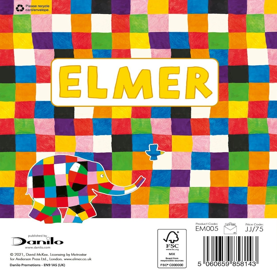 image 1 of Elmer The Patchwork Elephant 'Daughter' Birthday Card