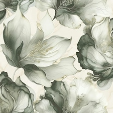 Muriva Elysian Floral Wallpaper - Green/Gold - 10m x 0.5m Green