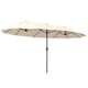 image 1 of Outsunny Sun Umbrella Canopy Double-sided Crank Sun Shade Shelter 4.6M Beige