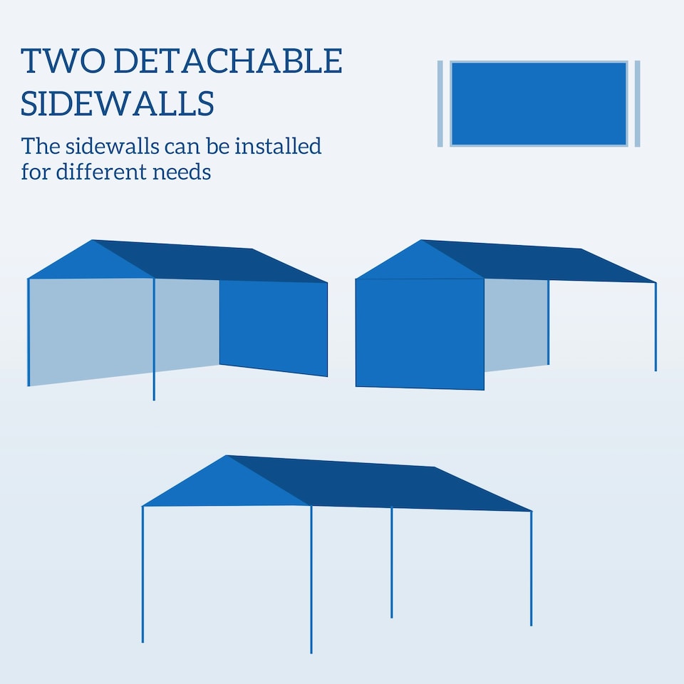 image 1 of Outsunny 4 x 3 m Garden Gazebo Outdoor Canopy Marquee Party Tent Blue