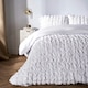 image 1 of OHS Soft Quilted Seersucker Duvet Cover Set White | White | Double