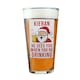 image 1 of Personalised Santa Pun Christmas Beer Glass