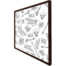 Tribal feathers arrows and diamonds (Picture Frame) Brown | XL
