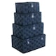 image 2 of Twisted Blue Paper Picnic Basket Blue | Blue | L