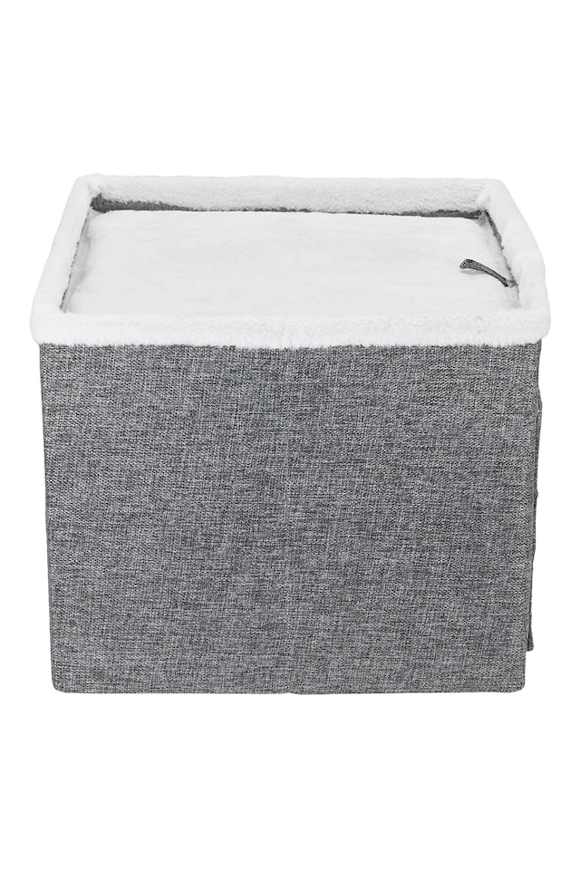 image 1 of Living and Home Double-Tier Foldable Cat House with Scratch Pad and Fluffy Ball