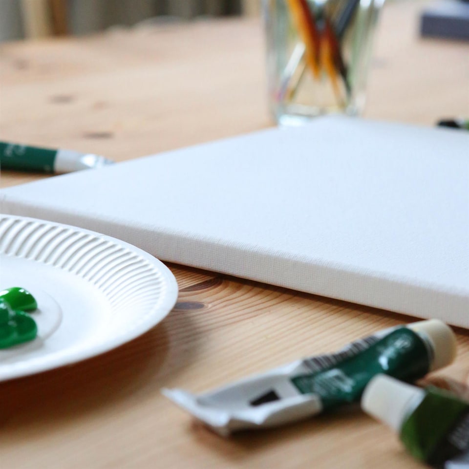 image 1 of Fax Potato Stretched Canvas with Wooden Wedges - 12" x 16" - Pack of 10